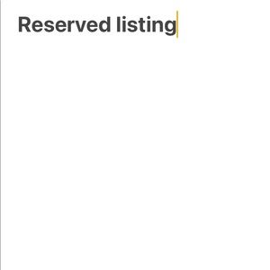 Reserved listing